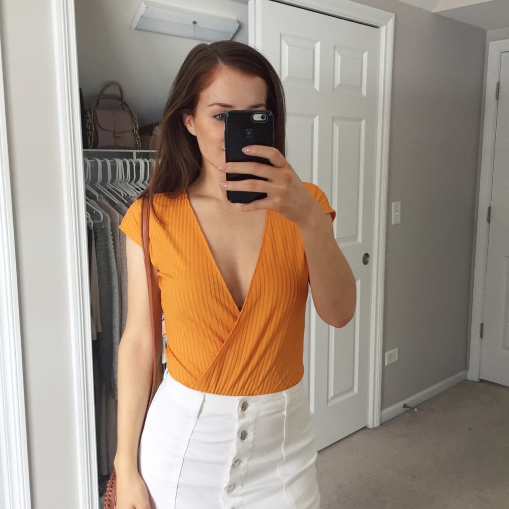 Zara Orange 🍊 Bodysuit